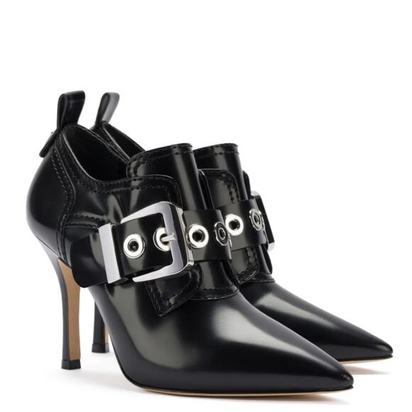 NEW Larroude Stewart Buckle Point Toe Ankle Bootie - Picture 4 of 13